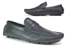 Mens Black Loafers Shoe Casual