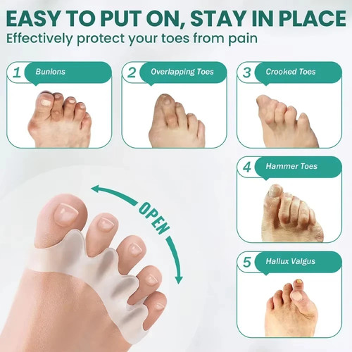 2pcs silicone toe separator - silicone,