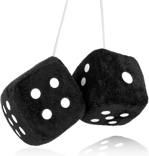 Fuzzy plush dice for - fuzzy,