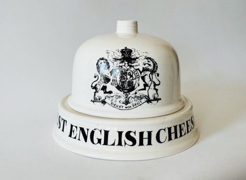 Antique white ironstone cheese - white,