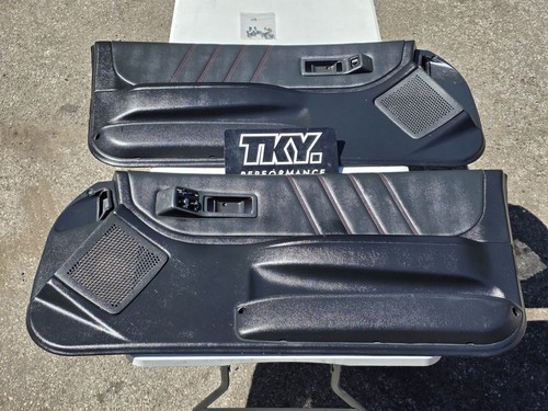 Honda crx black door cards - black,