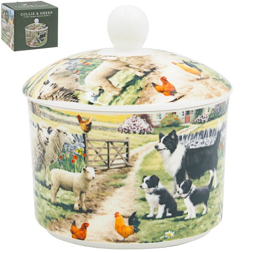 Sugar bowl ceramic with lid - bowl,