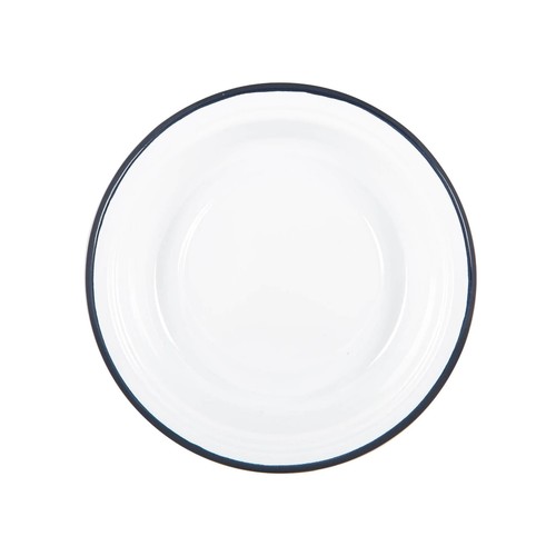White enamel soup plate - soup,
