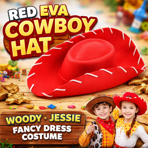 Child red eva cowboy - red,