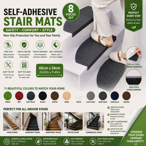 Non slip stair treads - stair, mats