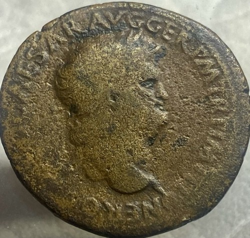 Emperor nero sestertius - sestertius, temple