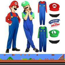 World Book Day Kids Super Workman Costume Super Mario Plumber Boys Fancy Dress