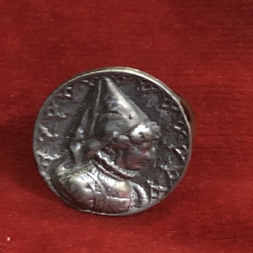 Vintage scarf ring silver with - silver,