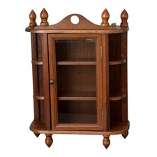 Vintage Wooden Curio Cabinet