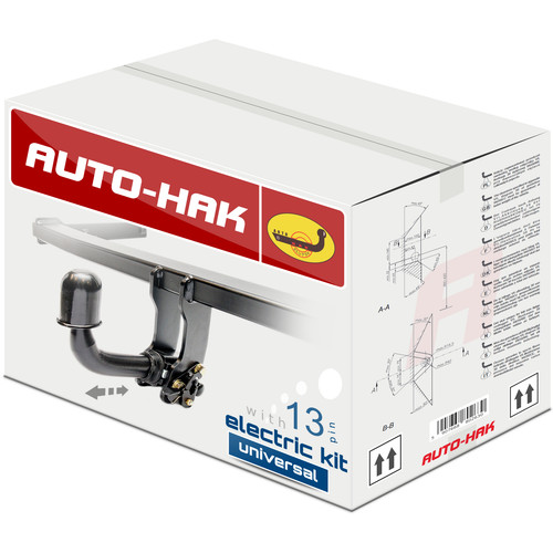 Detachable tow bar - tow, electrics