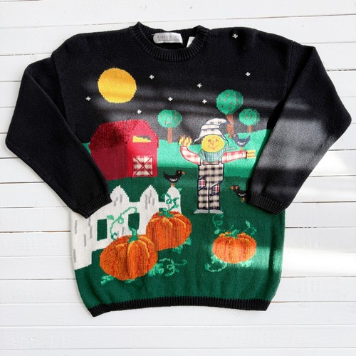 Halloween sweater 90s vtg