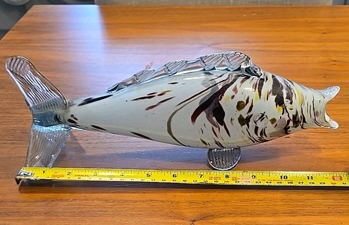 Vintage murano glass fish - glass,