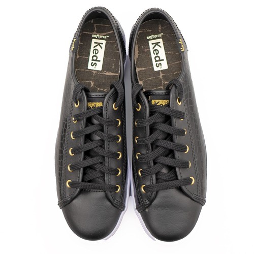 Black croc trainers - croc, keds
