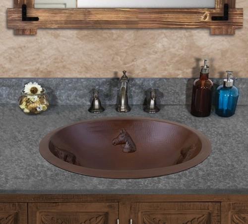 Copper hammered oval - hammered,