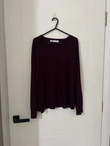 Zara burgundy jumper size - zara, m