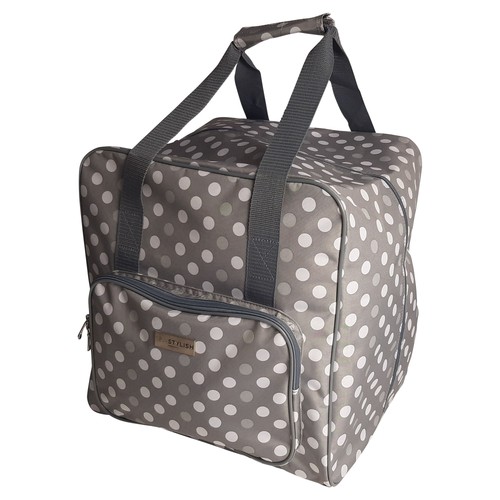 Overlocker bag grey - polka, 38