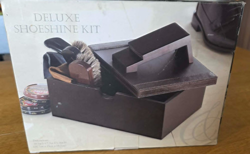 Deluxe shoe shine box set - deluxe, &