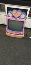 Disney Princess Pink 13" CRT TV DVD Player  Speaker-TV-DVD. Tv Remote  READ
