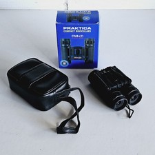 Praktica Sport CN 8x21 Binoculars Black & Carry Case - Tested & Working - Read