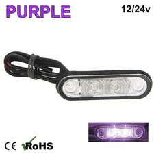 50 x PURPLE HELLA STYLE LED FLUSH FIT KELSA BAR MARKER LAMP LIGHT 12v 24v
