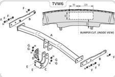 Towtrust Fixed Flange Towbar