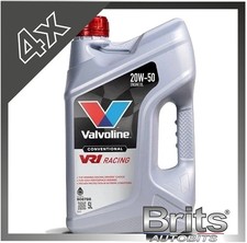 4x Valvoline VR1 Racing 20w-50