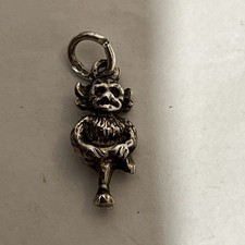 Antique old or vintage Sterling Silver little small Lincoln Imp Charm 