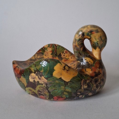 Vintage decoupage swan - vintage,