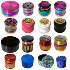 Premium Grinders High Quality Metal Hand Durable 4 Part Herb Crusher Magnetic UK