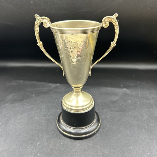 1937 silver plate - golf, trophy