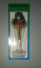 Vintage Tasmanian Devil Lure, 13.5g with Original Wire Rig. Red head