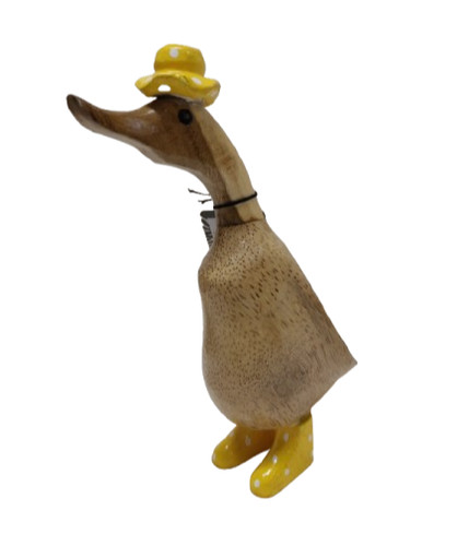 Bamboo wooden duck - wooden, 20cm