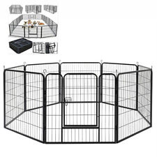 8 Panels XXL-Large Heavy Duty Dog Pet Playpen Exercise Enclosure Garden Fence UK