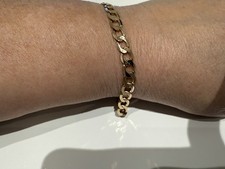 375 Solid Gold 9Ct Link Bracelet -7.5 Inch - 7.8gram  - 4/5mm links - Boxed