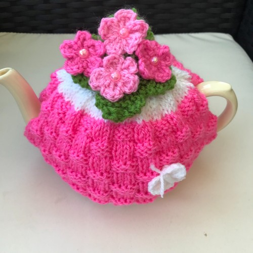 Hand knitted basket - knitted,
