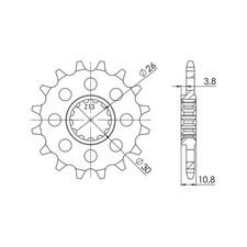 SGR SPROCKET R+2 AC P520-D16