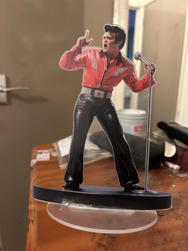 Acrylic elvis figure and - acrylic,