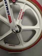 4 Skyway Graphite BMX Stickers Decals Mags Rims Wheels Bike Size Colours Cycling