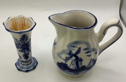 Antique hand painted blue - hand,