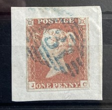 GB Penny Red imperf BLUE