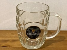 Vtg Guinness Stout/Beer Pint Glass Mug Tankard Jug Dimpled Thumbprint RARE, NEW 