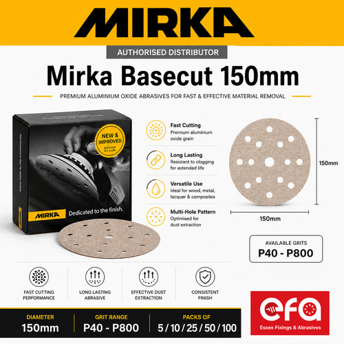 Mirka basecut hooknloop - hooknloop, 150mm
