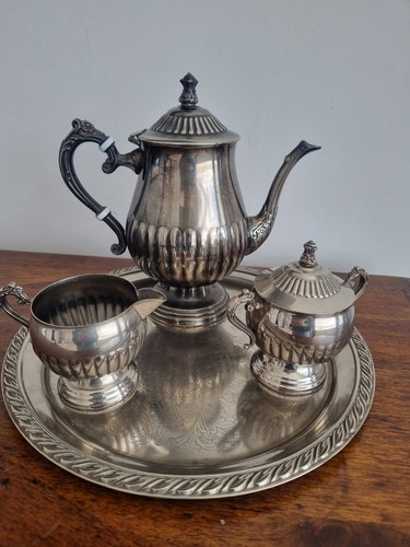 Silver victorian teaset - victorian,