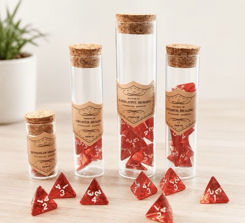 Healing potion dice vials - dice,