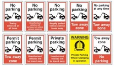 Large No Parking Tow Away Signs – Private | Permit | Enforcement | certified ink