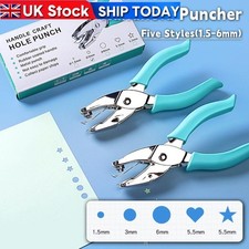 Labor-saving Hole Puncher Round/Star/Heart Shape Paper Puncher  Students Gift