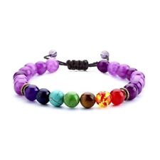 7 Chakra Bracelet Natural Healing Anxiety Gem Stone Reiki Jewellery Bead Gift