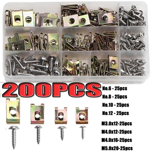Assorted spire clips nuts - clips,