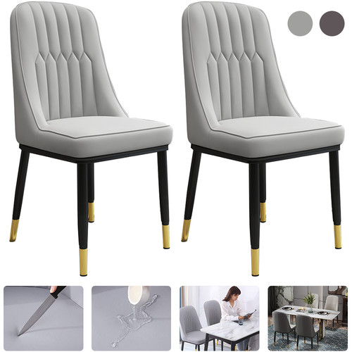2pcs dining chairs - set, leather