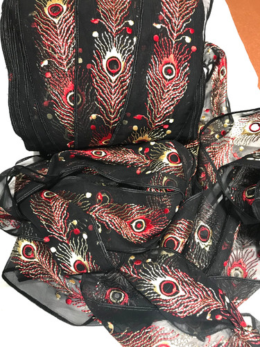 Stunning embroidered peacock - embroidered,